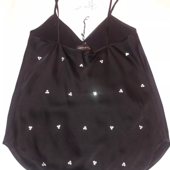 NWT Jill Stuart Black Embellished Camisole size 2 - Picture 5 of 8